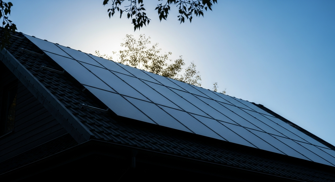 Solar panels mounted beside a Kuponya home